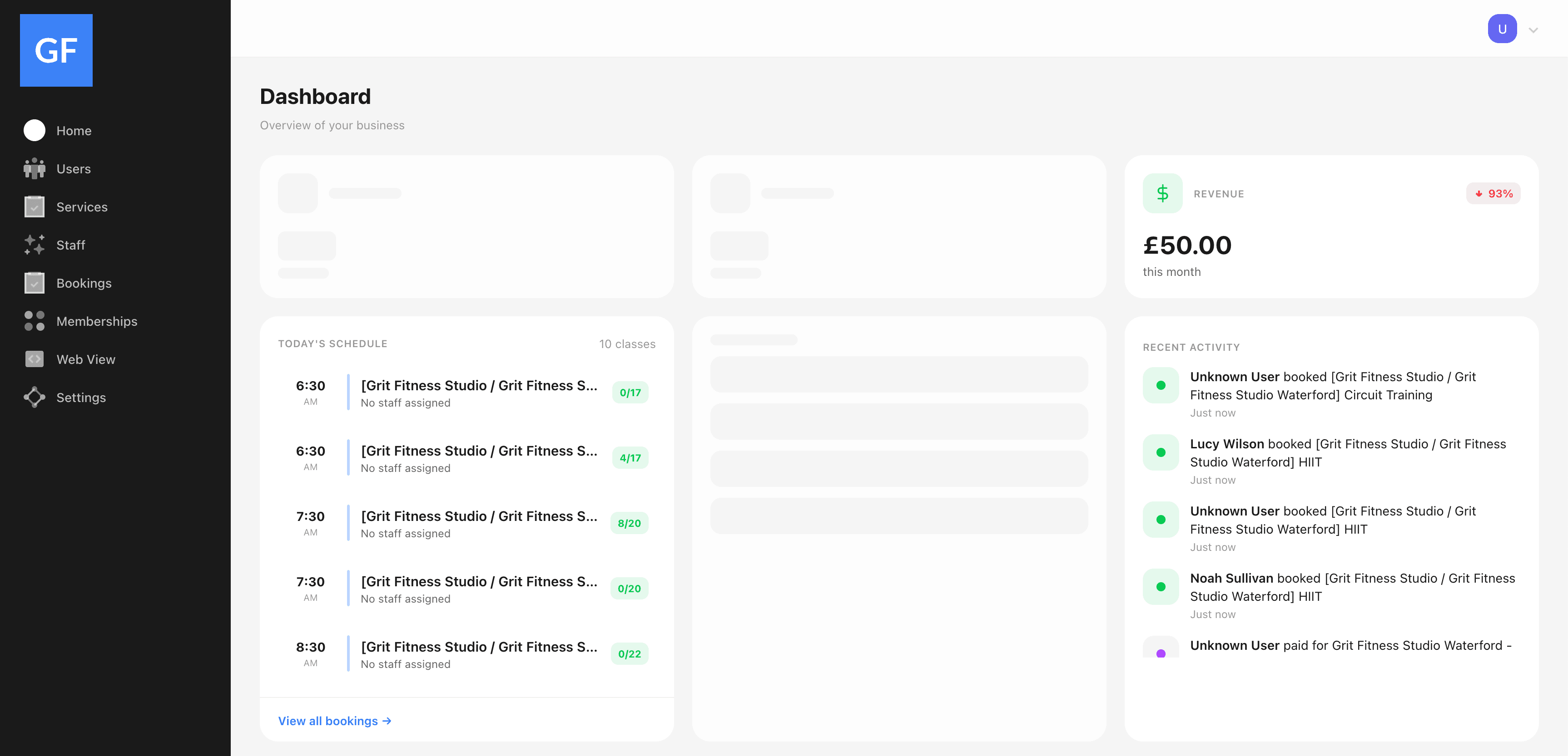 Stilo dashboard